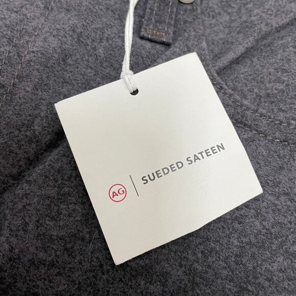 AG Adriano Goldschmied NWT Sueded Sateen Tellis Modern Slim Dark Gray Pant 33x34 - Picture 7 of 10